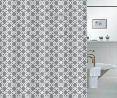 Koupelnový závěs Barok šedý - ART09210