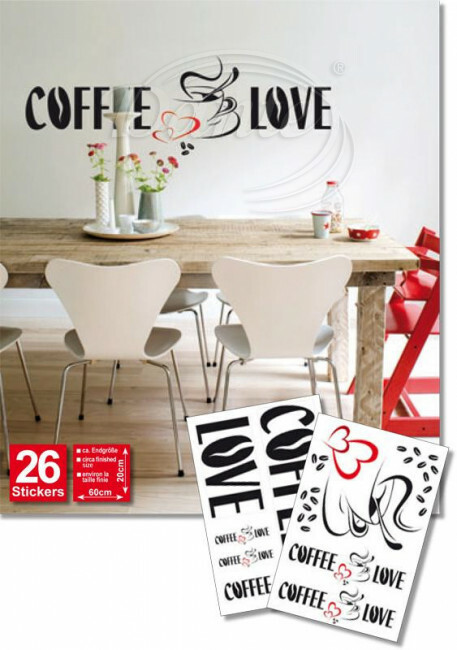 Samolepící dekorace COFFEE LOVE - SK6175