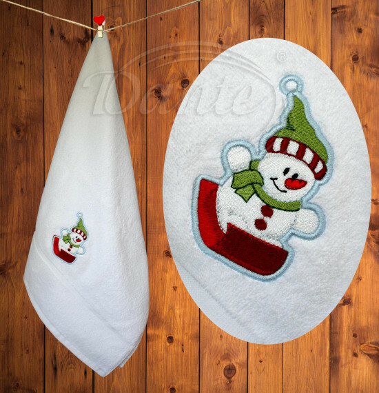 Dětský ručník s výšivkou sněhuláčka - ART12813