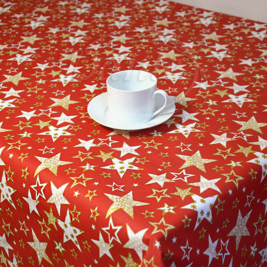 Vánoční ubrus červená hvězda - ART16216