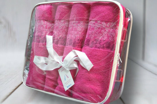 DEMI růžový komplet 2 osušky a 2 ručníky - ART08270