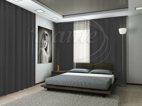 Látka Blackout UNI 153 tmavě šedý na závěsy, polštářky - ART09340
