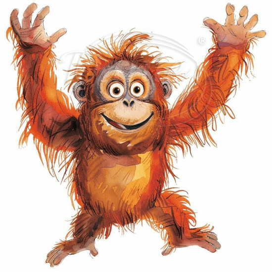 Nažehlovačka Veselý orangutan - NAŽ018/hl