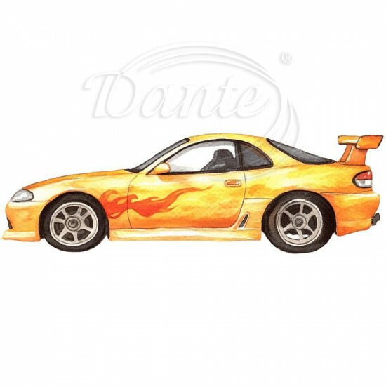Nažehlovačka Auto drift žluté - NAŽ045/hl