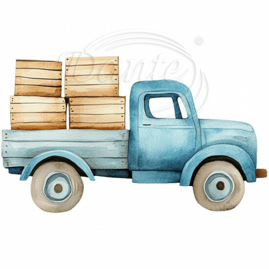 Nažehlovačka Farmářské auto veze bedny - NAŽ056/hl