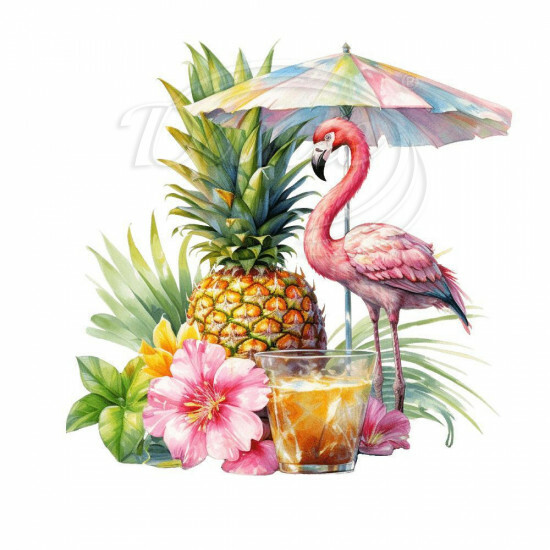 Nažehlovačka Ananas a plameňák - NAŽ086/hl
