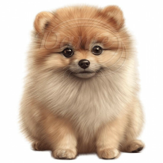 Nažehlovačka Pomeranian sedící - NAŽ268/hl