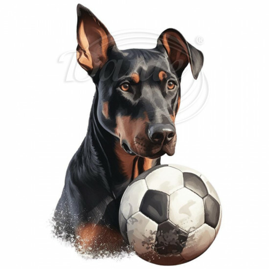 Nažehlovačka Dobrman a balón - NAŽ193/hl