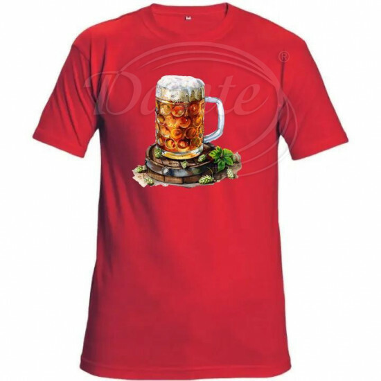 Tričko červené Pivo na sudu - TRČ/0013/črv/hl