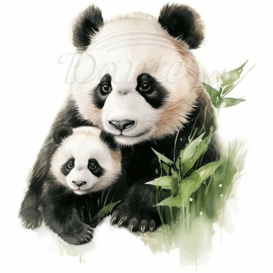 Nažehlovačka Panda máma a mládě - NAŽ364/hl