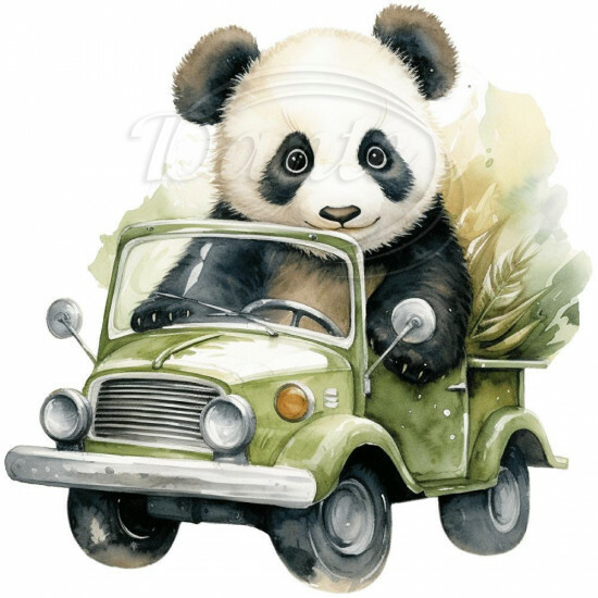 Nažehlovačka Panda mládě v autě - NAŽ368/hl