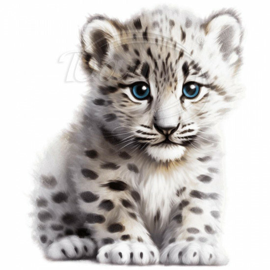 Nažehlovačka Leopard sněžný mládě - NAŽ350/hl