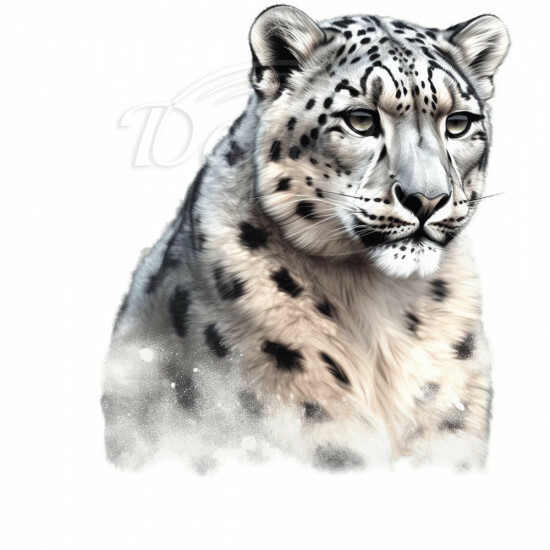 Nažehlovačka Leopard sněžný hlava - NAŽ349/hl