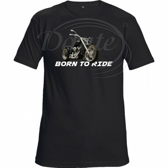 Tričko černé Born to ride II. - TRČ/0024/če/hl