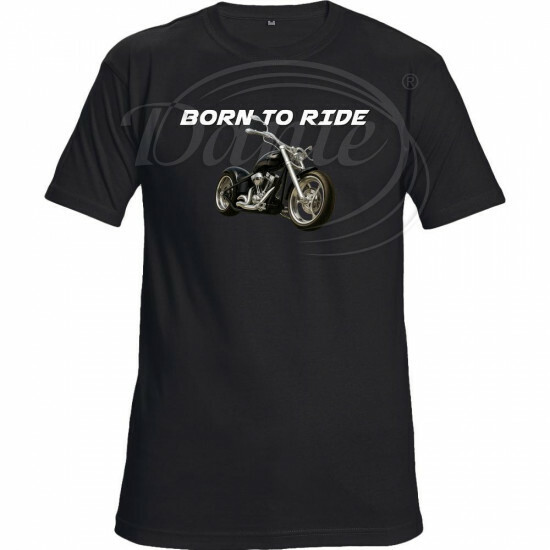 Tričko černé Born to ride - TRČ/0023/če/hl