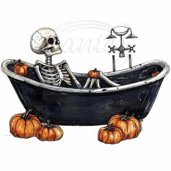 Nažehlovačka Kostlivec ve vaně Halloween - NAŽ476/hl