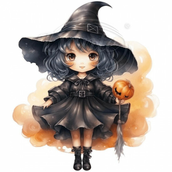 Nažehlovačka Malá čarodějka halloween - NAŽ493/hl