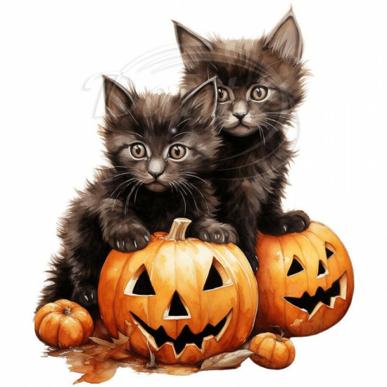 Nažehlovačka Koťata halloween - NAŽ477/hl