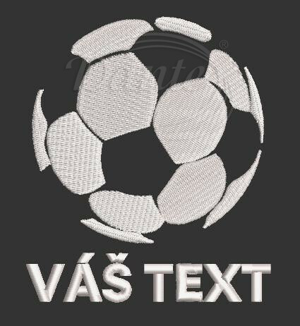Výšivka kopací míč bílá (váš text do poznámky)