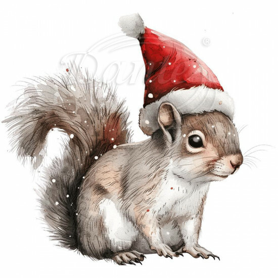 Nažehlovačka Veverka s vánoční čepicí - NAŽ627/hl