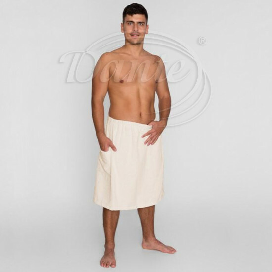Pánský froté Kilt do sauny béžový - Kiltbe/hl