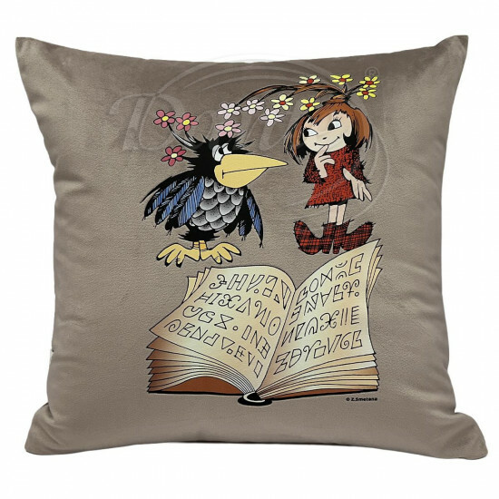 Povlak na polštářek Malá čarodějnice a kniha - PPMČkn/hl