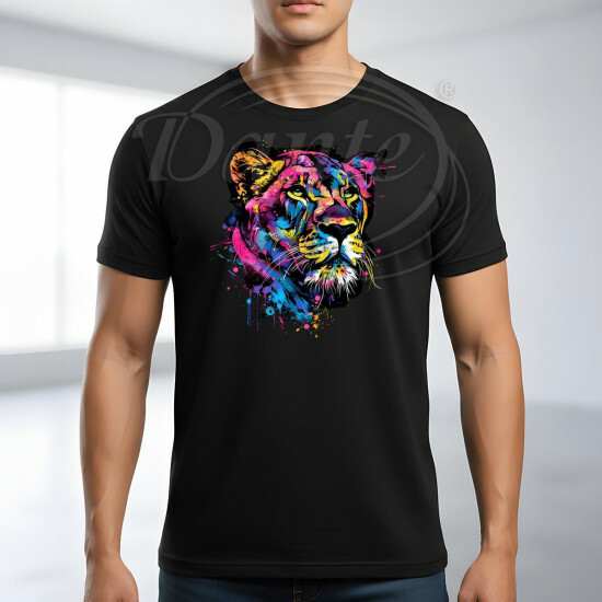 Tričko černé LVICE hlava color - TRČ/068/če/hl