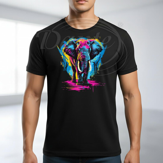 Tričko černé SLON color I. - TRČ/100/če/hl