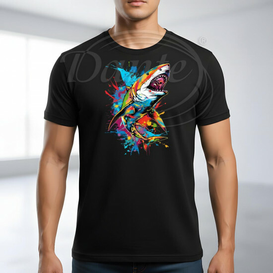 Tričko černé Žraločí útok color - TRČ/135/če/hl