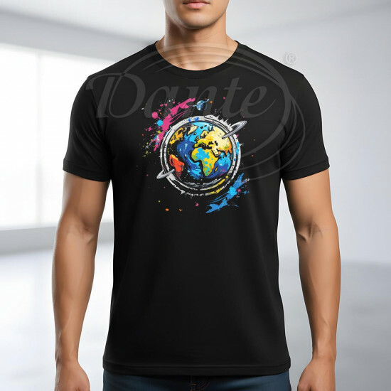 Tričko černé Země color - TRČ/131/če/hl