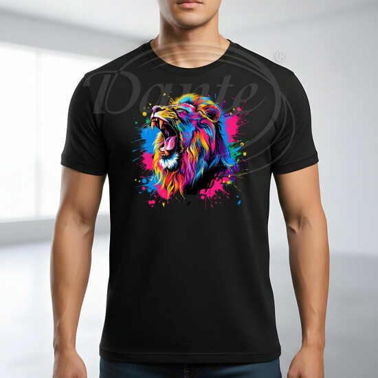 Tričko černé LEV s tesáky color - TRČ/062/če/hl