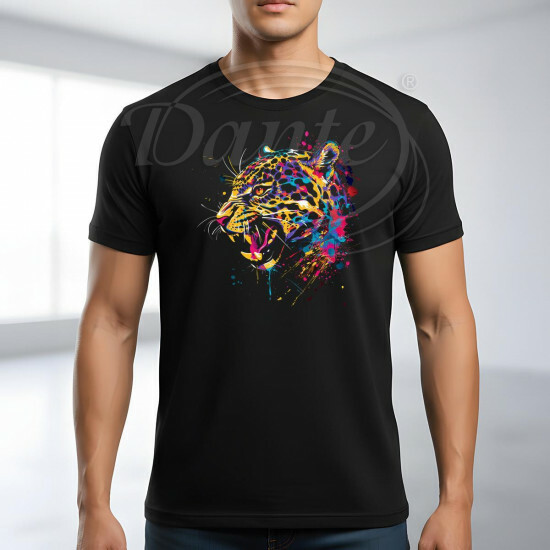 Tričko černé GEPARD hlava color - TRČ/026/če/hl
