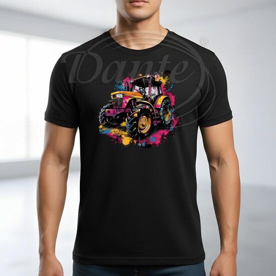 Tričko černé Traktor color II. - TRČ/120/če/hl