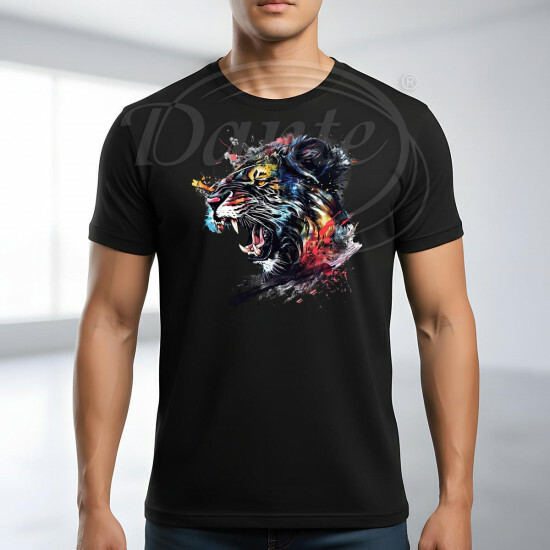 Tričko černé TYGR hlava color - TRČ/122/če/hl