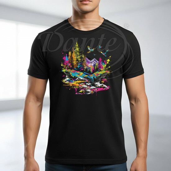 Tričko černé Horská řeka color - TRČ/030/če/hl