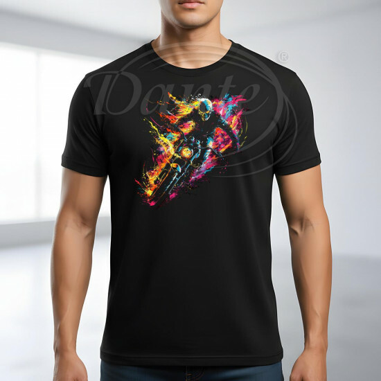 Tričko černé MOTORBIKE GHOST DEVIL color - TRČ/076/če/hl