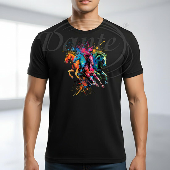 Tričko černé KONĚ color I. - TRČ/045/če/hl