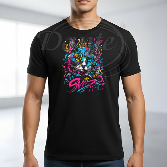 Tričko černé KOČKA ze snu color - TRČ/044/če/hl