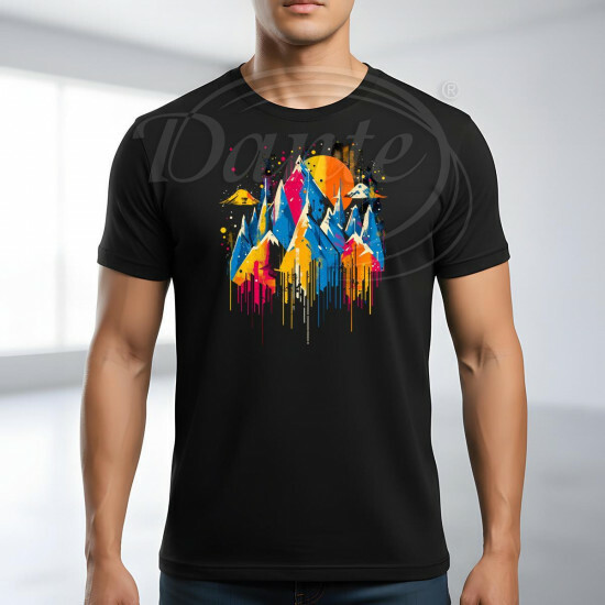 Tričko černé VRCHOLY color - TRČ/129/če/hl