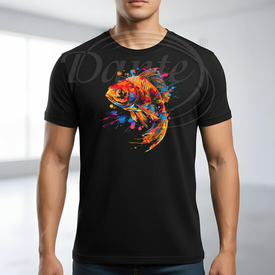 Tričko černé RYBA color - TRČ/095/če/hl