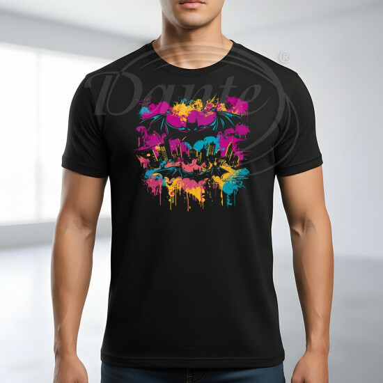 Tričko černé NETOPÝŘÍ město color - TRČ/080/če/hl