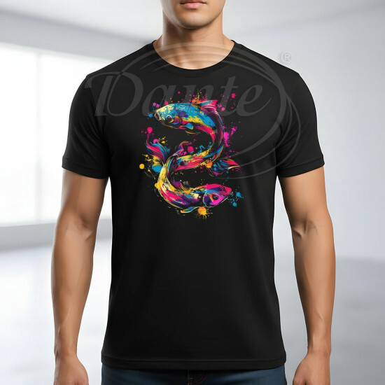 Tričko černé RYBY znamení color - TRČ/096/če/hl