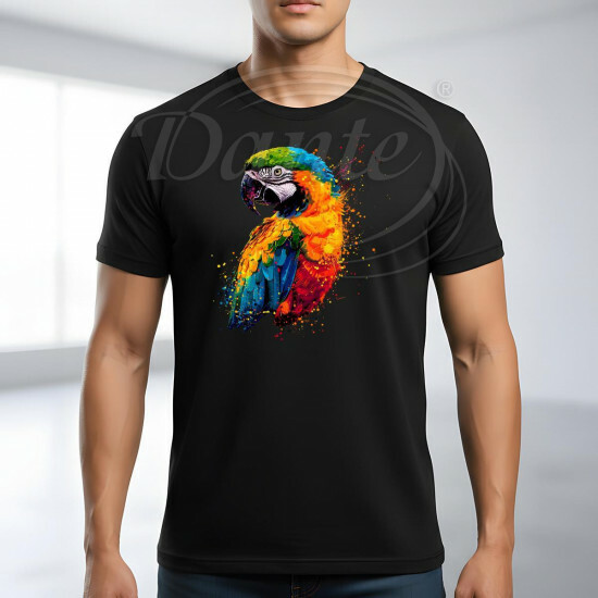 Tričko černé Papoušek ARA color II. - TRČ/087/če/hl