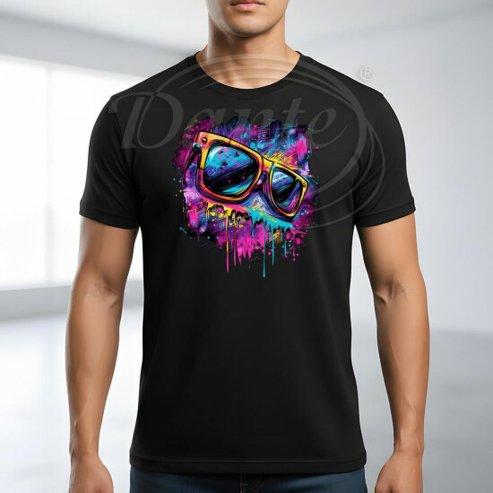 Tričko černé BRÝLE color - TRČ/015/če/hl