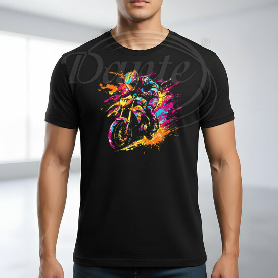 Tričko černé MOTORBIKER color - TRČ/077/če/hl