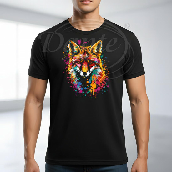 Tričko černé Hlava lišky color - TRČ/029/če/hl