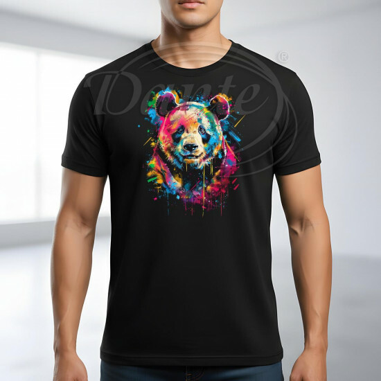 Tričko černé PANDA color - TRČ/085/če/hl