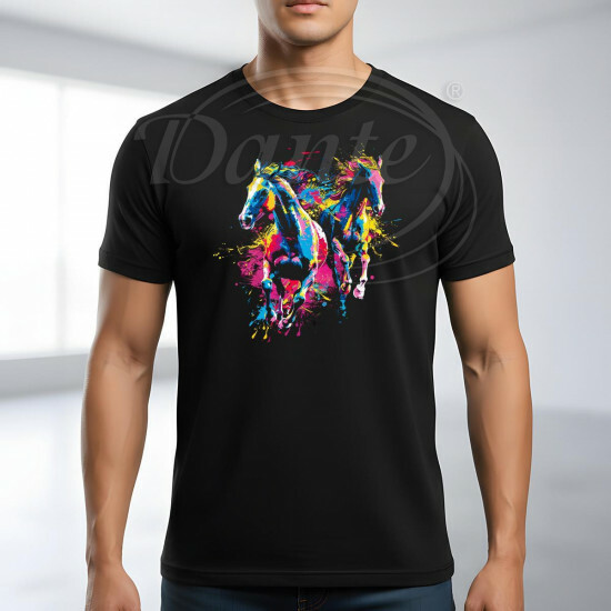 Tričko černé KONĚ color III. - TRČ/047/če/hl