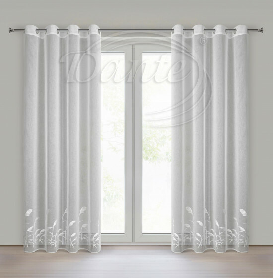 Záclona RUSTIKA vyšívaná bílá - Z478305/hl