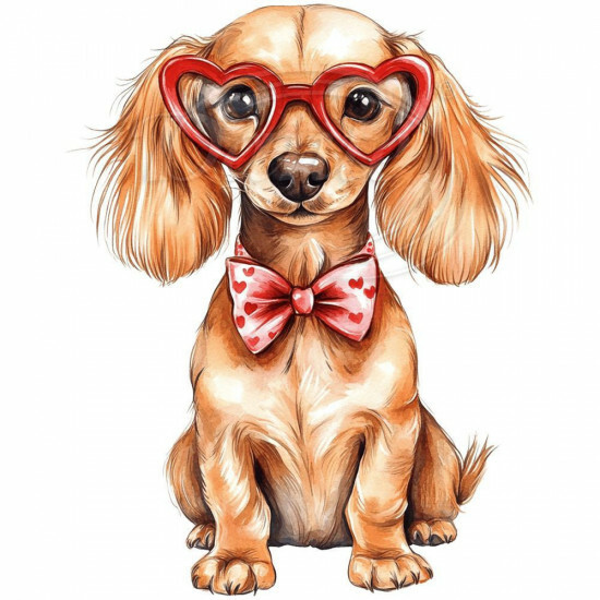 Nažehlovačka Kokršpaněl brýle srdce - NAŽ738/hl